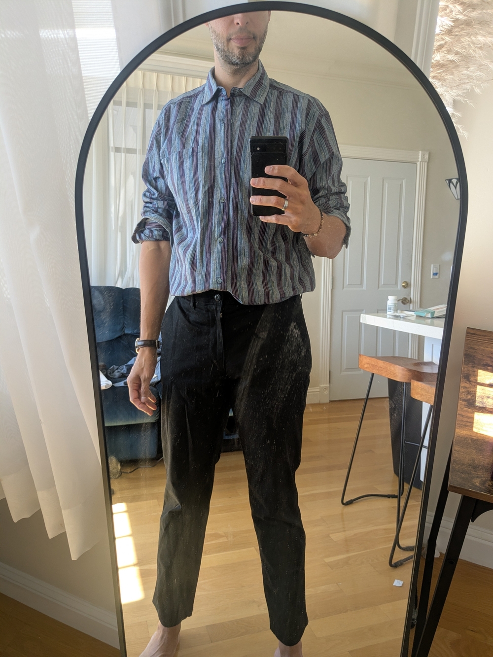 Gap Men's Black Casual Tapered Pants - Classic Everyday Wear